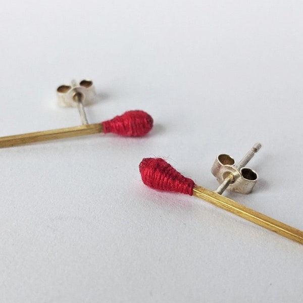 Matchstick Earrings Etsy