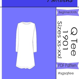 Women&#39;s Knit Tunic PDF Sewing Pattern