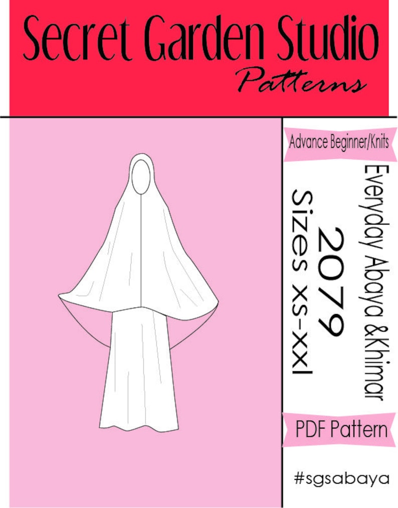 PDF Sewing Patterns Women's Abaya and Khimar Set image 1