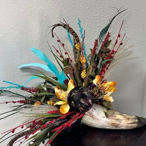 Earthy Peacock Feather Flower Arrangements Green Brown Flowers Crown Vase  20