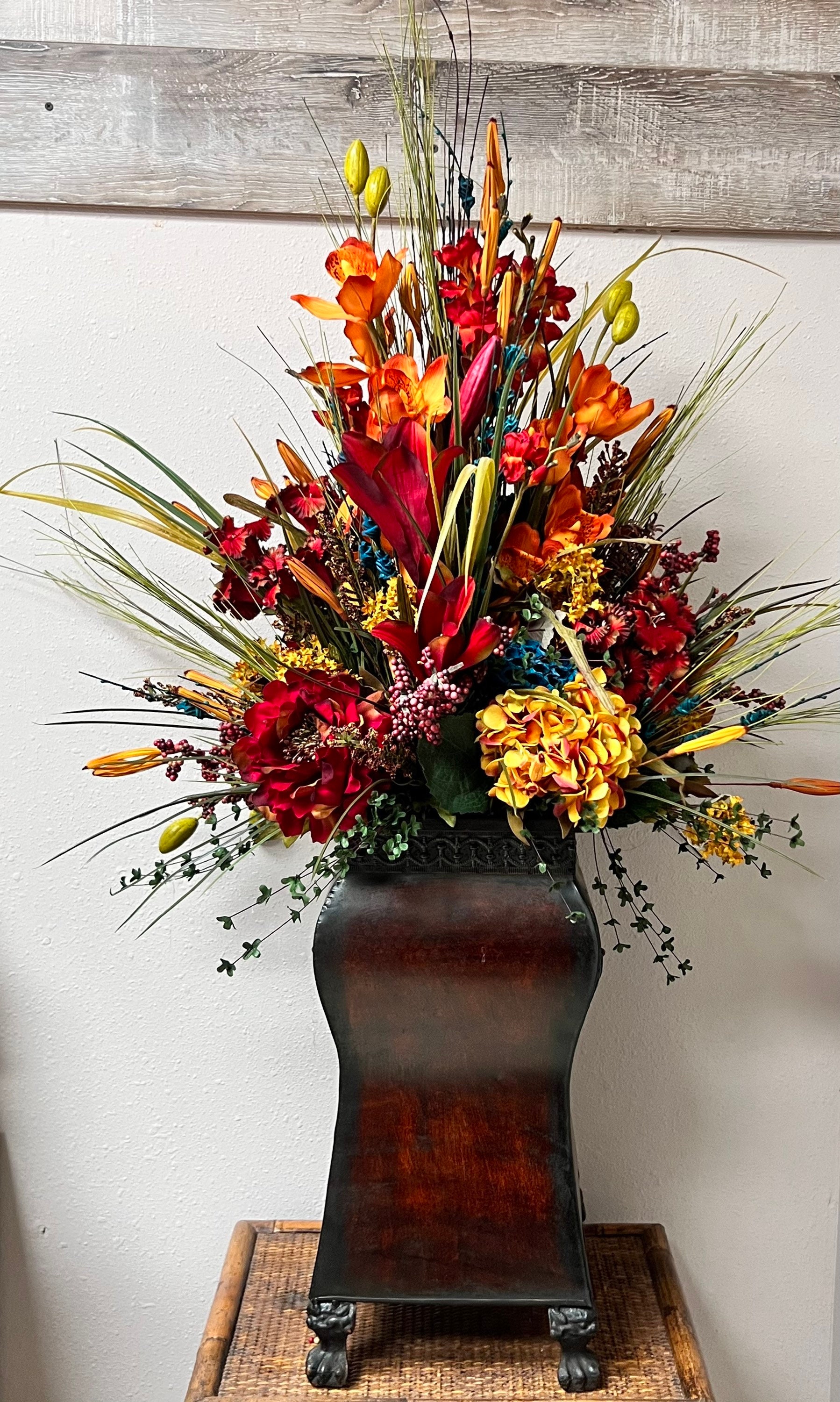 Luxurious Silk Floral Centerpiece Arrangement Large Floral