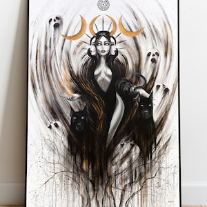 Hecate Goddess - canvas art print from hand-paintd artwork