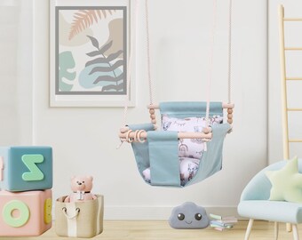 Balançoire pour bébé, Balançoire pour enfant, Balançoire pour enfants, Balançoire, Intérieur extérieur | CE | 100 % ECO, Schaukel, Balançoire, balançoire à bascule, jouet pour tout-petit, hamac