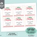 CHRISTMAS Printable Gift Tags Editable Favor Tags Template 3 Inch ...