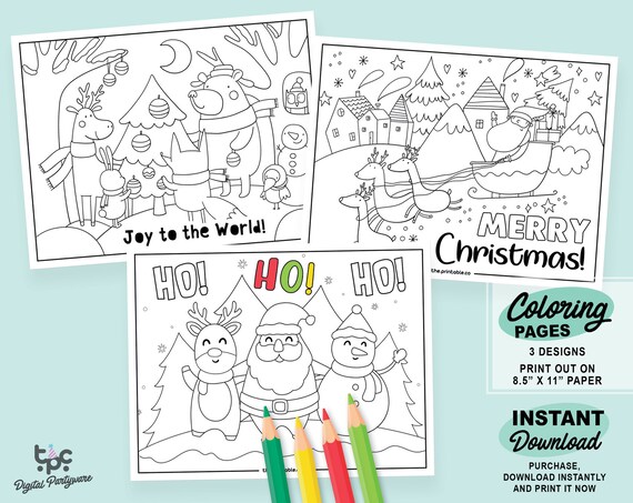 Christmas Coloring Pages  Printable Holiday Activities