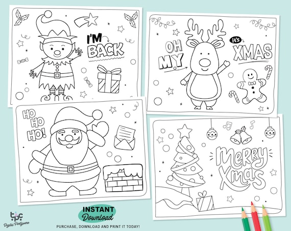 Christmas Coloring Pages Printable Holiday Activities All Ages Fun