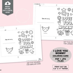 Mother Birthday Gift Card | Printable I Love You Mommy Card | Printable ...