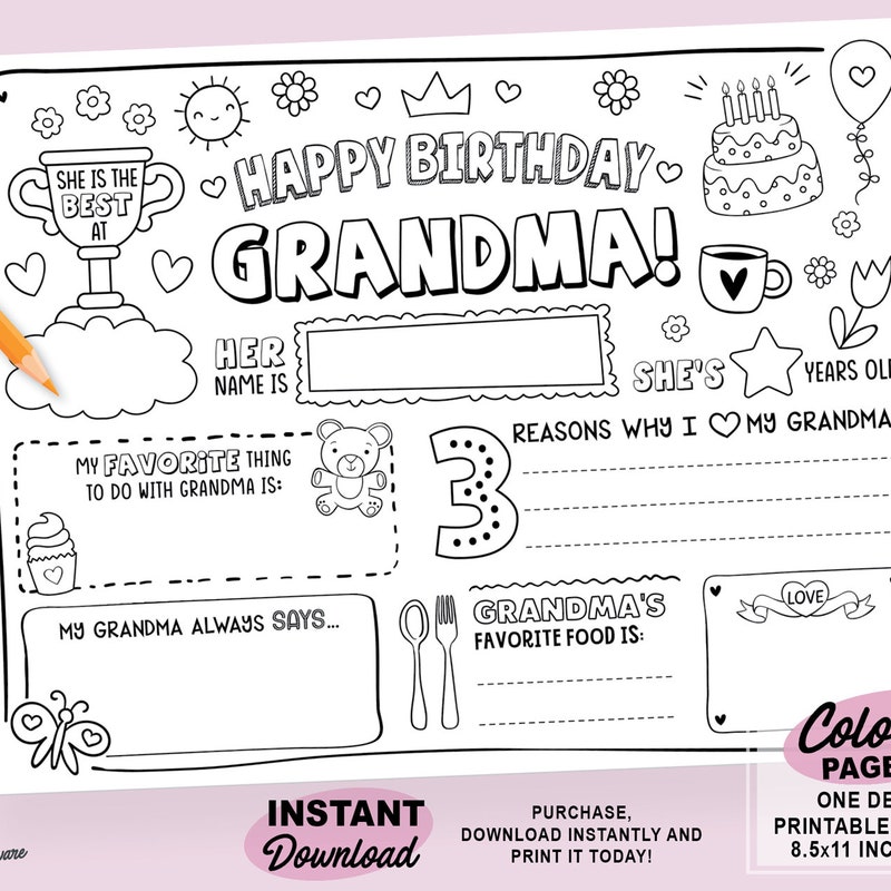 Happy Birthday Gramma - Etsy