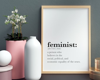 Impresión feminista / Definición feminista / Decoración feminista / Feminista / Impresión de Empoderamiento de las Mujeres / Empoderamiento de las Mujeres