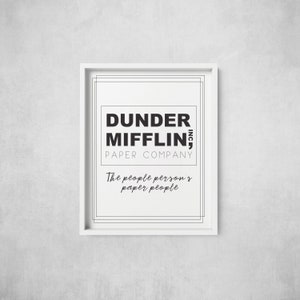 Dunder Mifflin The People Person's Paper People / Stampa Dunder Mifflin / The Office / Stampa The Office / Regalo The Office / Stampa Michael Scott