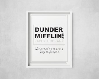 Dunder Mifflin The People Person's Paper People | Dunder Mifflin Print | The Office | The Office Print |The Office Gift |Michael Scott Print
