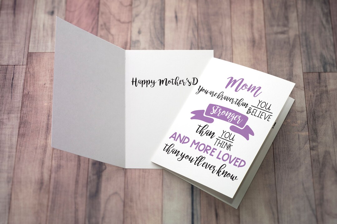 Mother's Day Card Card for Mom Mom You Are Brave - Etsy