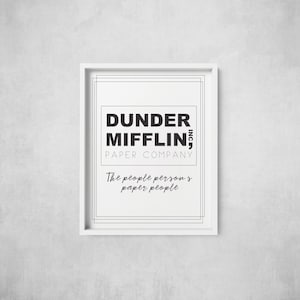 Dunder Mifflin The People Person&#39;s Paper People | Dunder Mifflin Printable | The Office | The Office Printable | Instant Download |Printable
