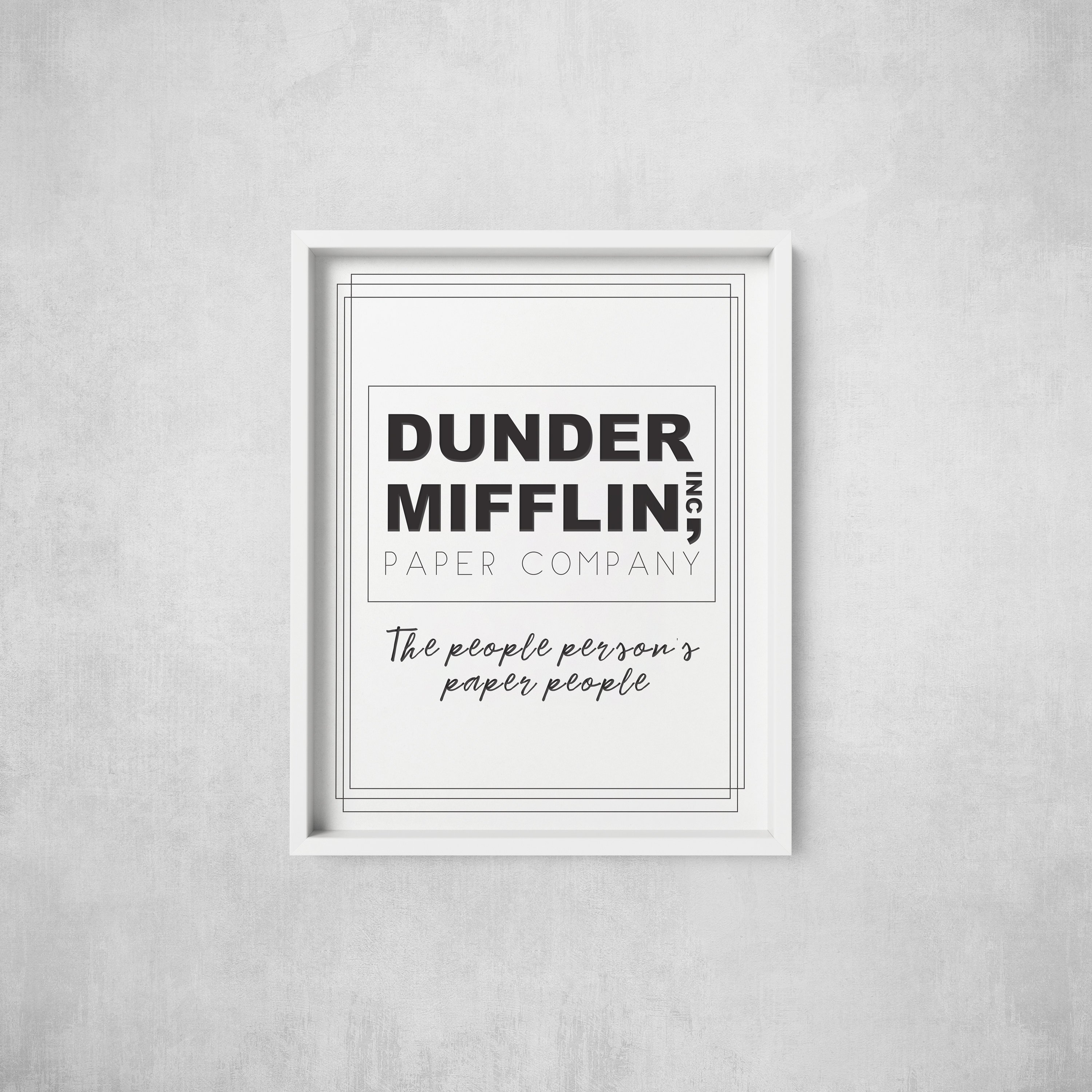 The Office - Dunder Mifflin Paper Company Logo - Light Blue | Metal Print