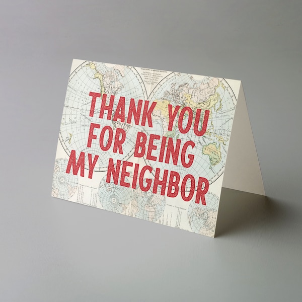 Thank You Neighbor Card Etsy