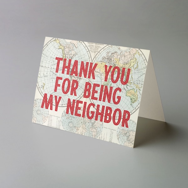 Thank You For Being My Neighbor | Neighbor | Neighbor Gift | Mr. Rogers | Art For A Cause | Card