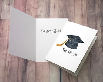 Graduation Card | Funny Graduation Card | College Graduation | High School Graduation | Congrats Card | Funny Card
