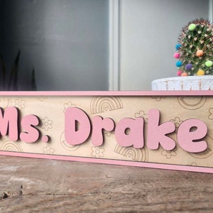 Custom Teacher Name Plate | Teacher | Teacher Name Plate | Teacher Gift | Teacher Appreciation