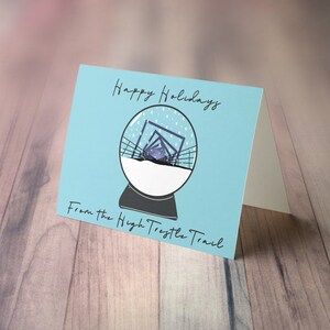Happy Holidays | High Trestle Trail | Iowa | Holiday Card | Holiday Card Pack | Iowa Card | Winter Card | Snow Globe | Card