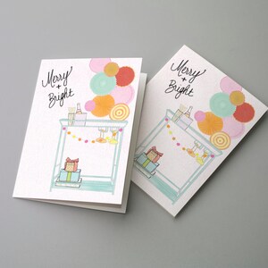 Merry + Bright Card | Merry + Bright| Christmas Card | Christmas | Holiday | Holiday Card | Merry Christmas | Happy Holidays | Holidays
