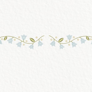 Baby Floral Garland Embroidery Designs File 4 sizes | Flower Border Pattern Dst, Pes, Jef, Exp, Xxx, Vp3, 4x4 hoops