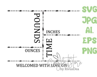 Download Birth Announcement Svg Etsy