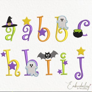Halloween Font Machine Embroidery Pattern, Halloween Alphabet Monogram  Pattern, Witchy Letter Embroidery File Bundle Ricamo Macchina