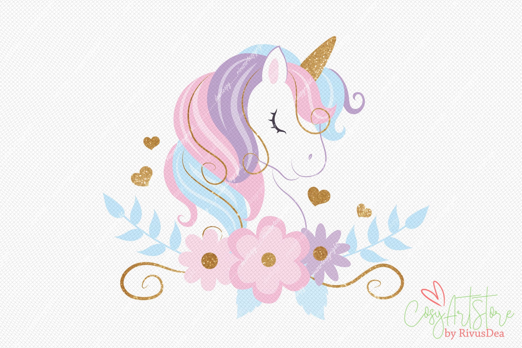 unicorn head flowers sublimation design download golden horn etsy israel