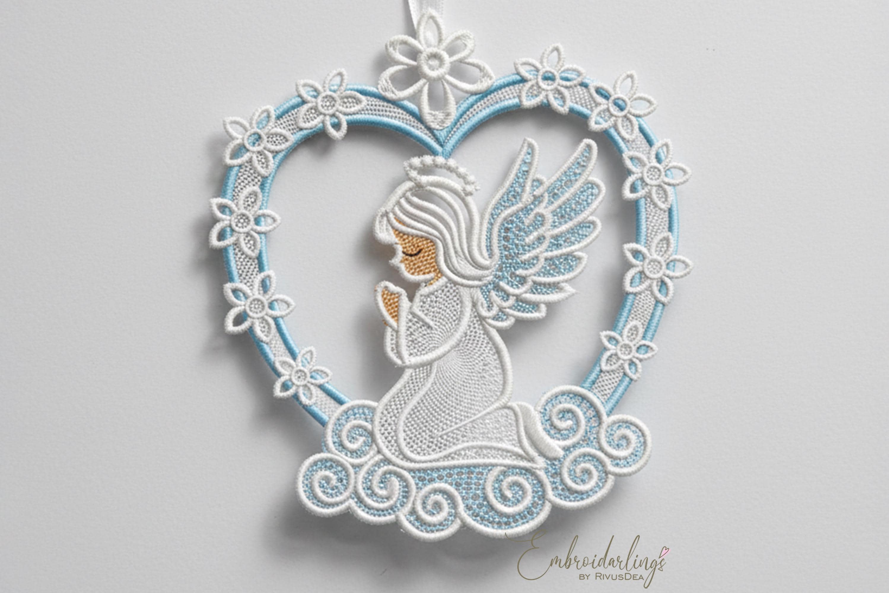 FSL Angel Ornament Embroidery Lace Machine Embroidery Designs File 6 ...