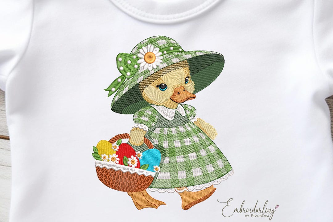 Egghead Designs Funny Duck Embroidery Design: Vintage Easter Eggs Pattern (PDF) - Etsy