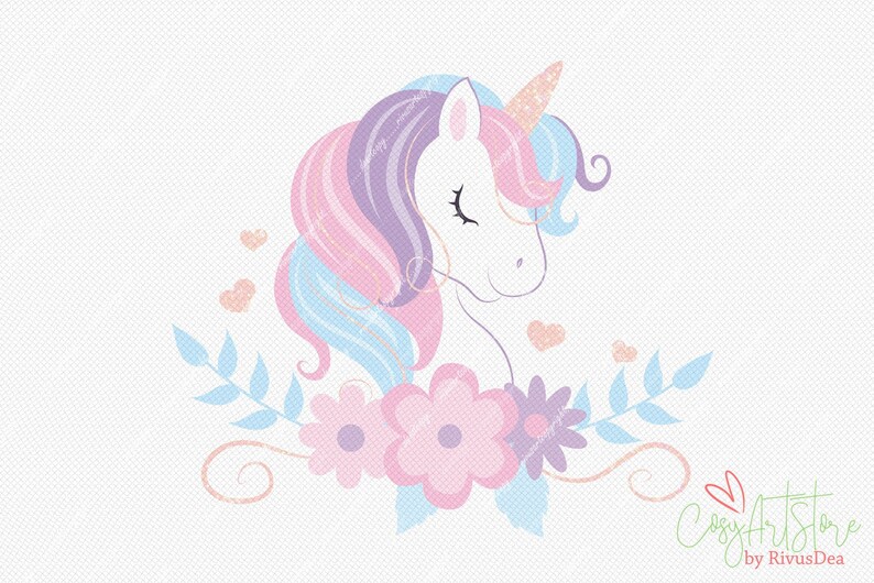 unicorn head with flowers sublimation design download pink etsy israel