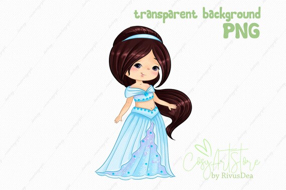 Princess Clip Art. Cute Girl PNG Download. Snow White Cartoon - Etsy Sweden