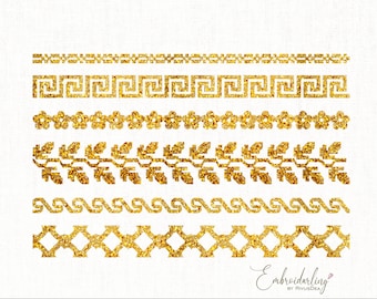 Endless Border Embroidery Designs pack, Divider Embroidery Design, Folk Border, Floral Border Seamless exp, pes, hus, vp3, dst, xxx, jef