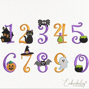Halloween Font Machine Embroidery Pattern, Halloween Alphabet Monogram  Pattern, Witchy Letter Embroidery File Bundle Ricamo Macchina