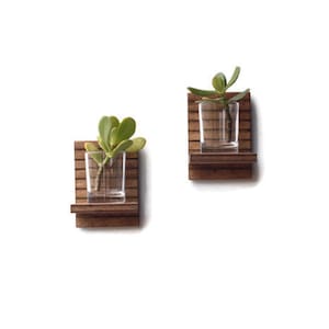 Floating Shelves | Wood Shelf | Succulent Wall Planter | Succulent Planter | Votive Candle Holder | Candle Wall Sconce | Wall Planter Wood