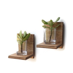 Succulent Wall Planter Set of 3 | Floating Shelves | Succulent Planter | Votive Candle Holder | Votive Candle Sconces | Planters