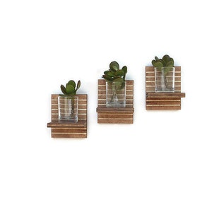 3 Wall Planters for Succulents | Floating Shelves | Votive Holder | Succulent Wall Planter | Wall Planter | Candle Wall Sconces | Votives