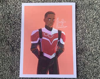 The Falcon Orange Print