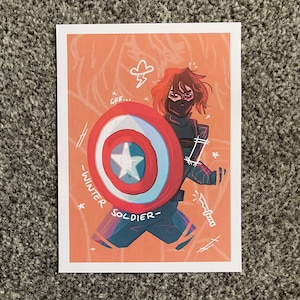 Impresión del escudo de Bucky, el Soldado del Invierno