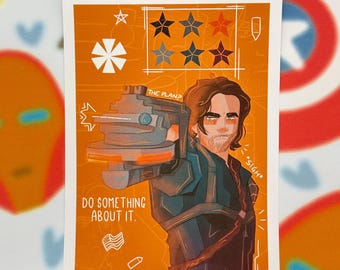 Bucky Barnes Thunderbolts Shot Print