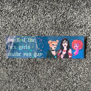 Sticker pour voiture gay holographique Hex Girls