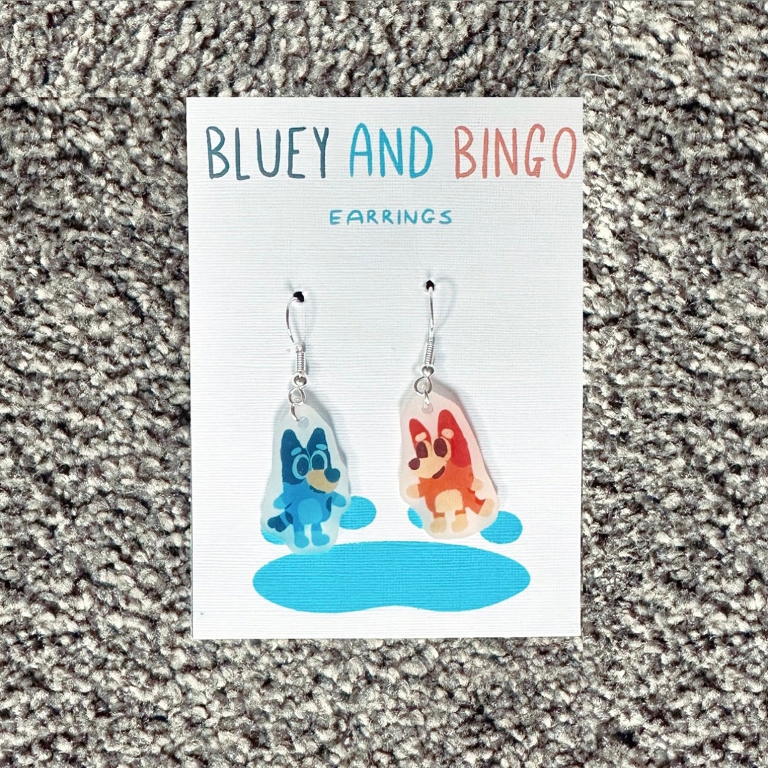 Bluey and Bingo Earrings Etsy