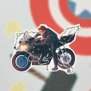Bucky White Wolf Waterproof Vinyl Sticker