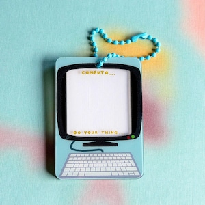 Computa… Mini Acrylic Photo Card Holder Keychain