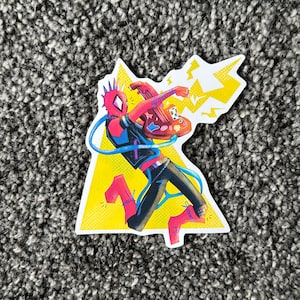 Spider-Punk Jump Waterproof Vinyl Sticker