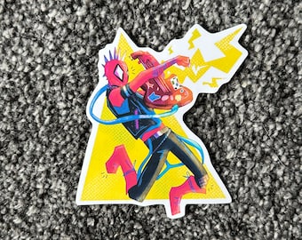 Spider-Punk Jump Waterproof Vinyl Sticker