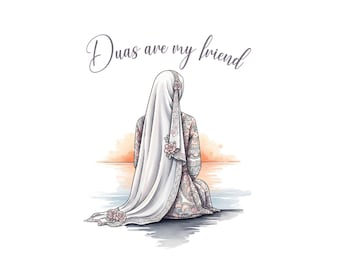UV DTF Decal Only – Duas are my friend Sticker