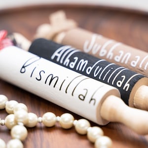 Mini Islamic Farmhouse rolling pins, Islamic rolling pin, Eid gift, Muslim gift, Islamic farmhouse decor, tier trayed decor, islamic kitchen