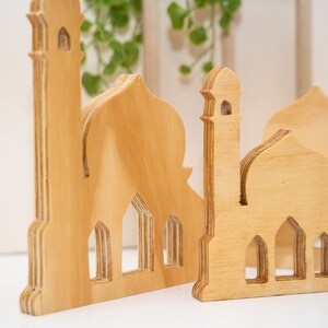 Ramadan village, Wood mosque, Islamic home decor, Eid Decor, Ramadhan decor, Modern Islamic decor, minimalist islamic decor image 4