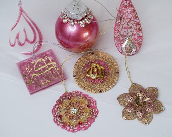 Mini Islamic Ornament Set, Eid Ramadan Decor, Hostess Gift